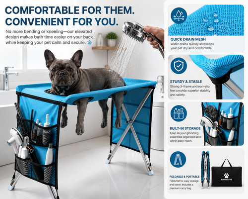 PawBaths elevated dog grooming and bath stand